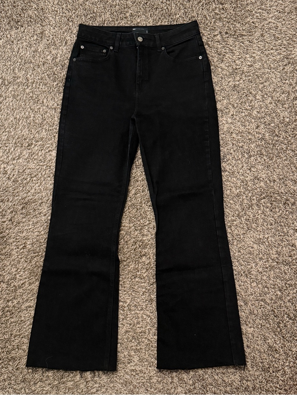 ASOS DESIGN Women's Flare Jeans in Black size 30